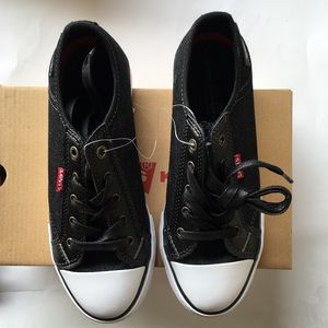 Levi's Kids Boys Black Denim Sneaker - size 12